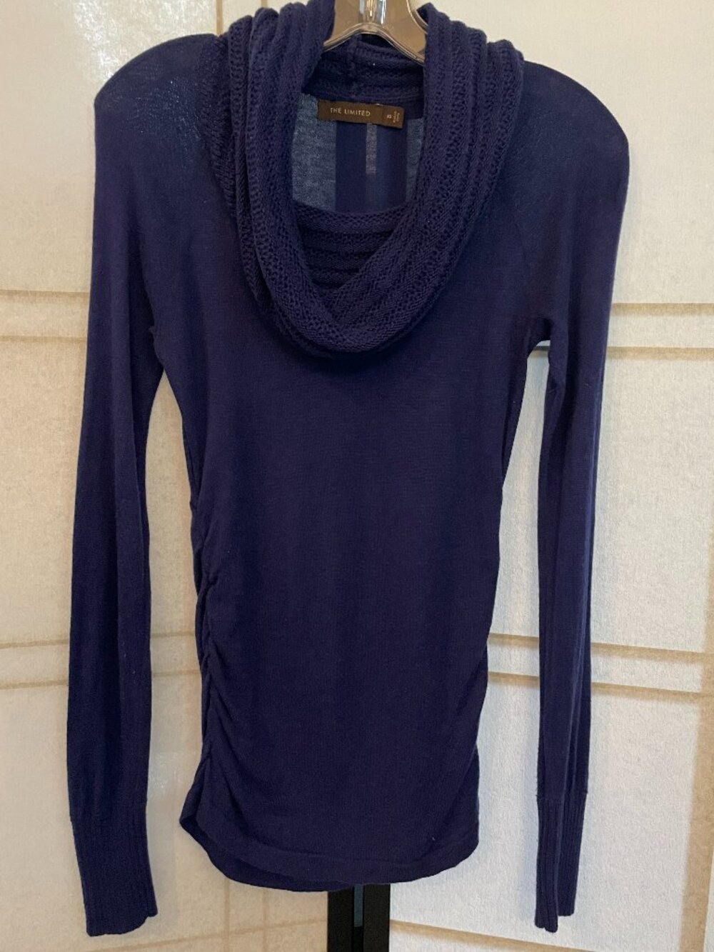 The Limited Blue Cowl Neck Sweater